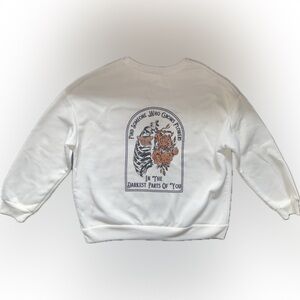 White women’s crewneck Sweatshirt